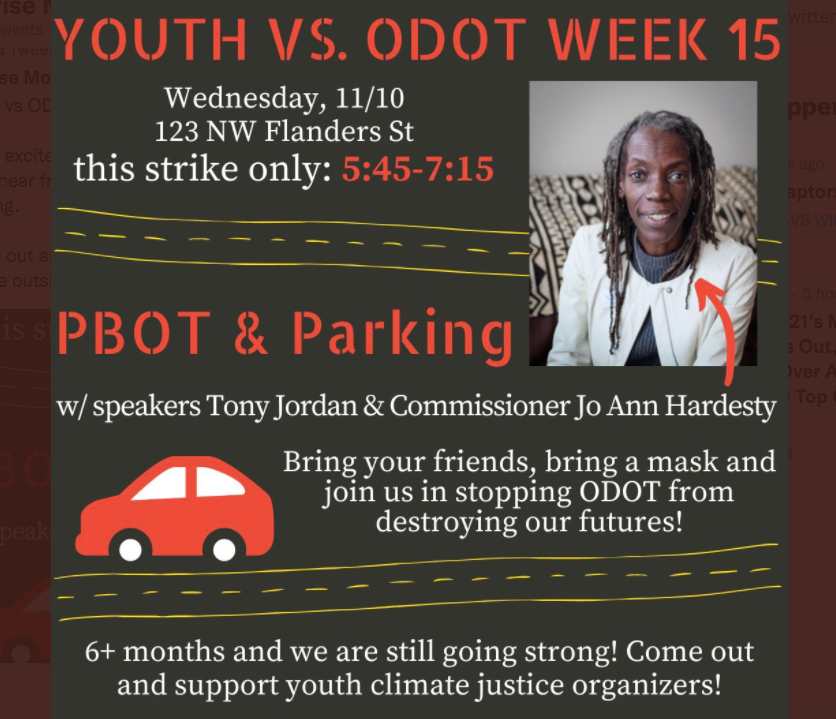 11/10 Climate Ride and Rally: Youth Vs ODOT